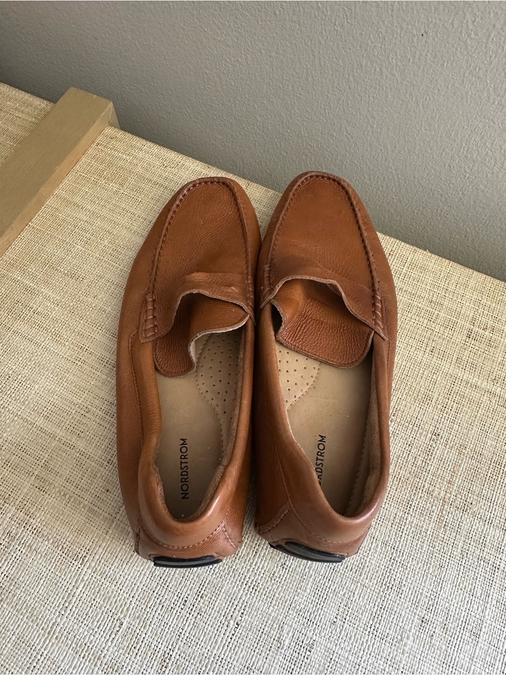 Nordstrom Men’s Brown Leather Slip-On Loafers